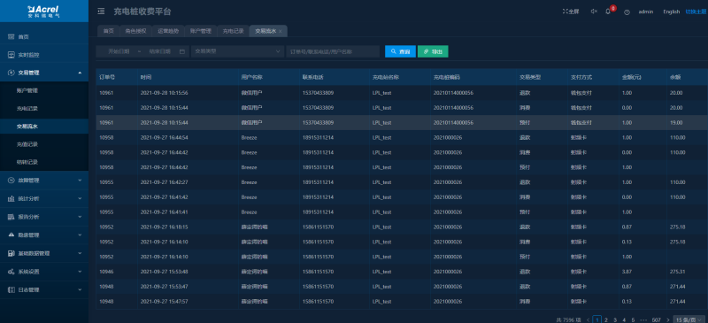 AcrelCloud-9500電瓶車充電樁收費平臺在河南某軍工企業的應用