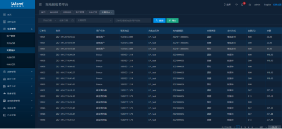 AcrelCloud-9500电瓶车充电桩收费平台在福建某学院的应用